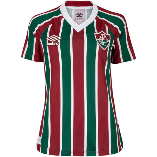 Camisa Feminina Fluminense 25/26 Umbro Home Torcedor - Vinho e Verde