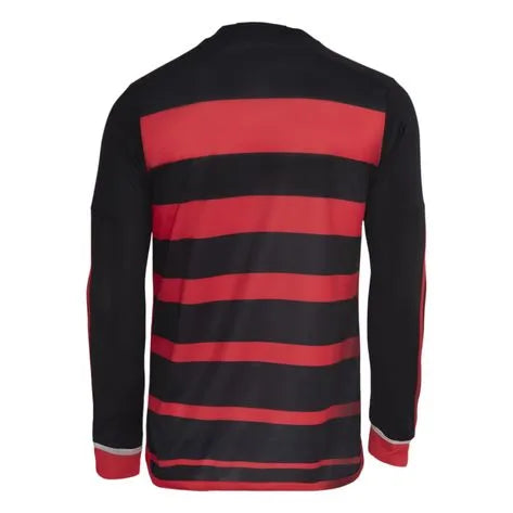 Camisa Flamengo Manga Longa Home 24/25 Torcedor Adidas Masculina - Vermelho e Preto