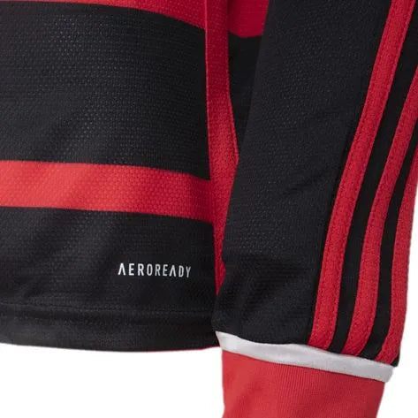 Camisa Flamengo Manga Longa Home 24/25 Torcedor Adidas Masculina - Vermelho e Preto