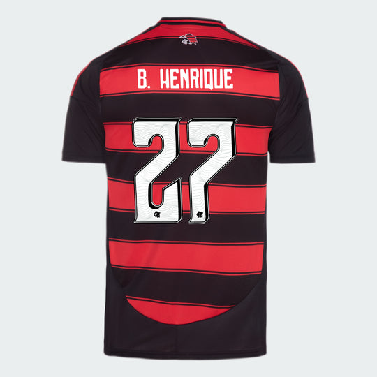Camisa Flamengo 25/26 Home Adidas Torcedor - B. Henrique Nº27