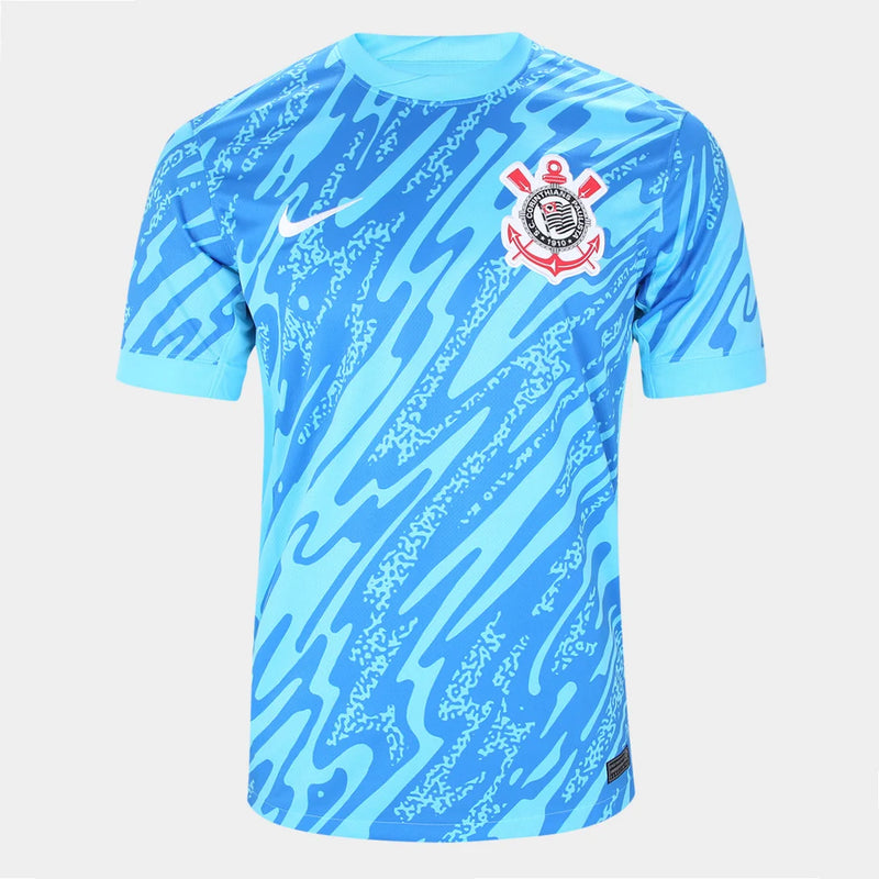 Camisa Corinthians Goleiro 24/25  Torcedor Nike Masculina - Azul