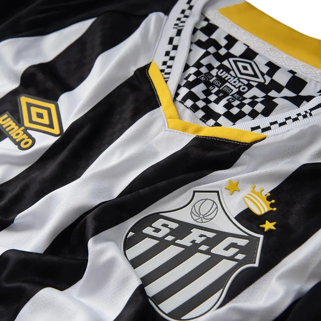 Camisa Santos 25/26 Umbro Away Jogador - Preta e Branca