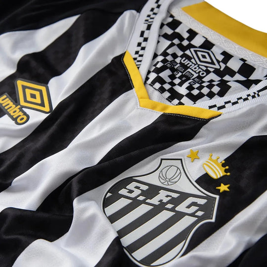 Camisa Santos 25/26 Umbro Away Jogador - Preta e Branca
