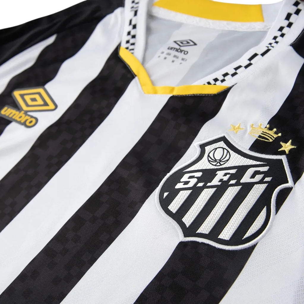 Camisa Santos 25/26 Umbro Away Torcedor - Preta e Branca
