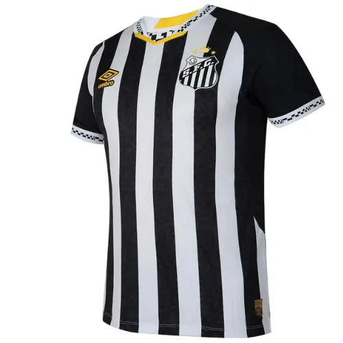 Camisa Santos 25/26 Umbro Away Torcedor - Preta e Branca