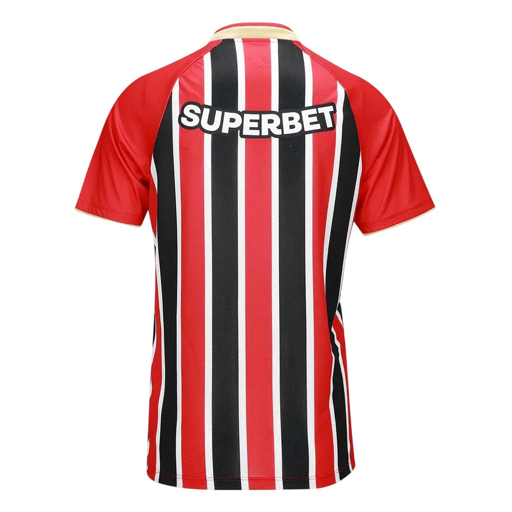 Camisa São Paulo Away Feminina 25/26 Torcedor New Balance Masculina - Vermelha e Preta