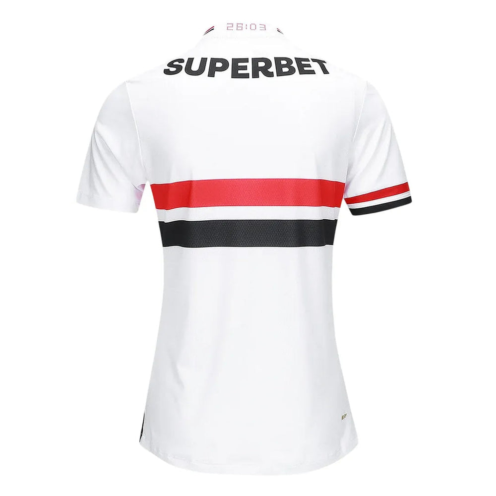 Camisa São Paulo Home Feminina 25/26 Torcedor New Balance Masculina - Branco e Vermelho
