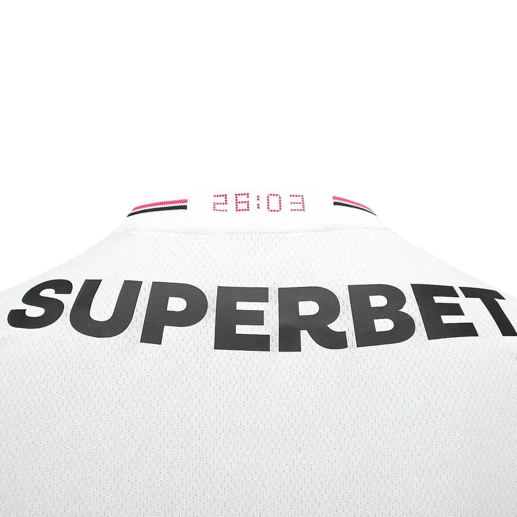 Camisa São Paulo Home Masculina 25/26 Torcedor New Balance Masculina - Branco e Vermelho