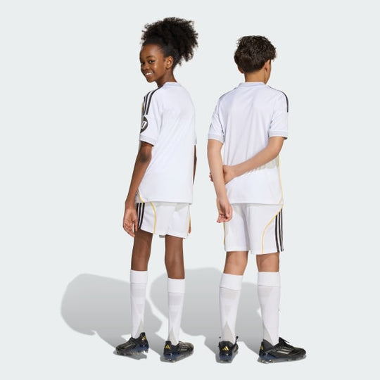 Conjunto Infantil Real Madrid 25/26 Home Adidas - Branco