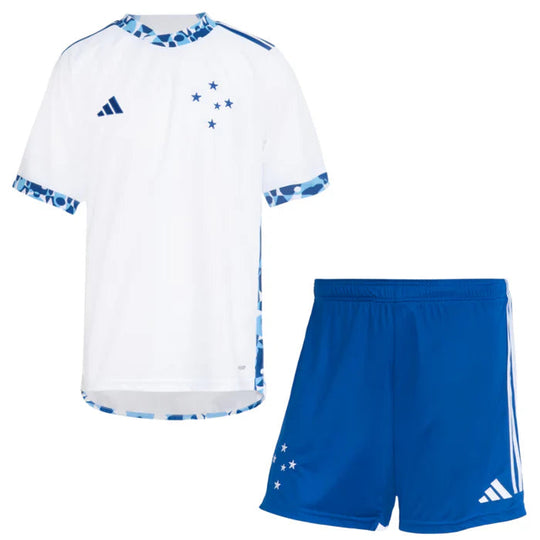 Conjunto Infantil Cruzeiro Away 24/25 Adidas Torcedor