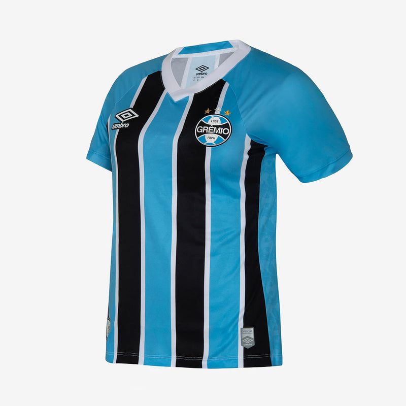 Camisa Feminina Grêmio 25/26 Home Umbro Torcedor - Preta e Azul