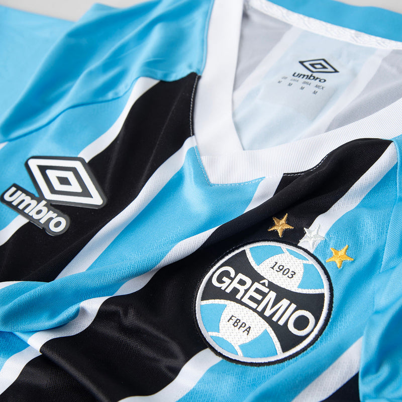 Camisa Feminina Grêmio 25/26 Home Umbro Torcedor - Preta e Azul