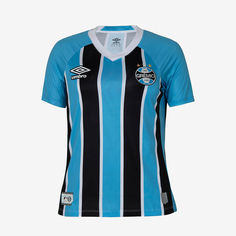 Camisa Feminina Grêmio 25/26 Home Umbro Torcedor - Preta e Azul