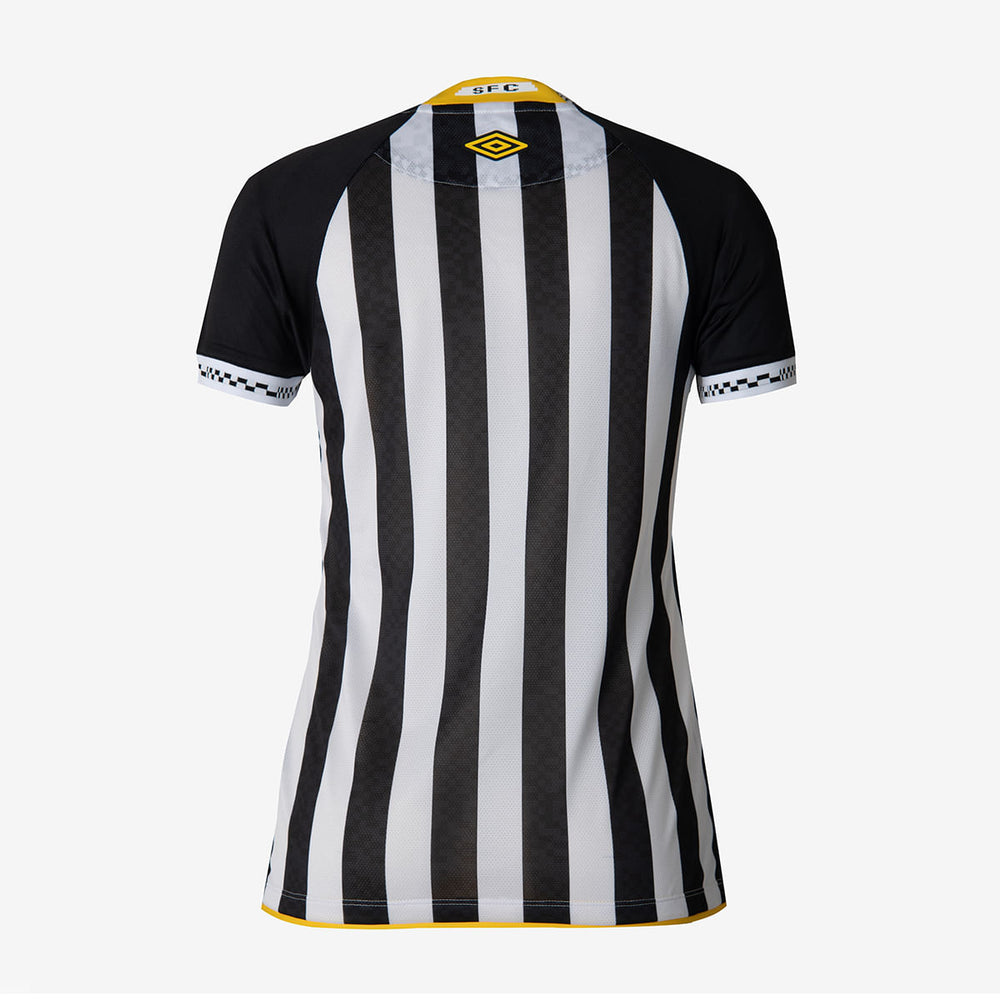 Camisa Feminina Santos 25/26 Umbro Away Torcedor - Preta e Branca