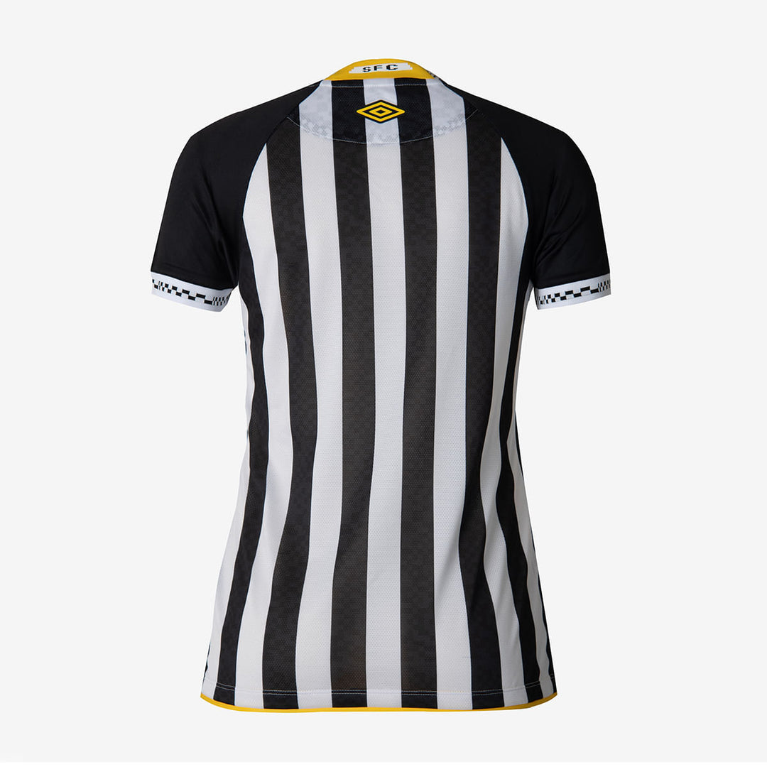 Camisa Feminina Santos 25/26 Umbro Away Torcedor - Preta e Branca