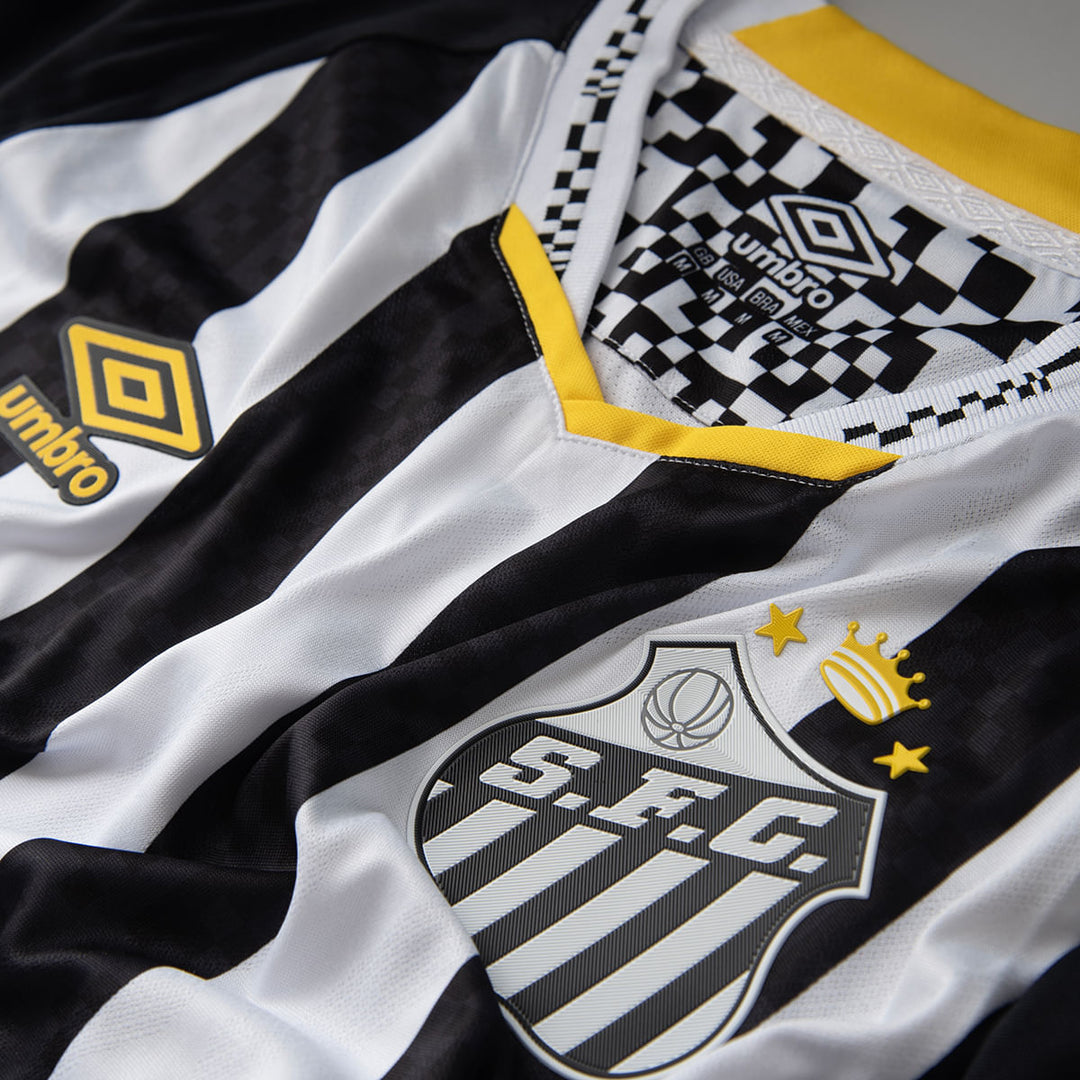 Camisa Feminina Santos 25/26 Umbro Away Torcedor - Preta e Branca