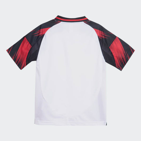 Conjunto Infantil Flamengo 25/26 Away Adidas - Branco e Vermleho