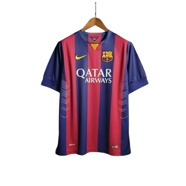 Camisa Retro Barcelona I Home Nike 2014/15 Masculino Azul e Grená 14/15
