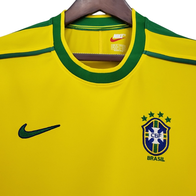 Camisa Retrô Seleção Brasileira I Home 1998/99 Nike Masculino Amarelo