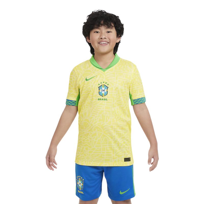 Conjunto Infantil Brasil Home Nike Torcedor 24/25