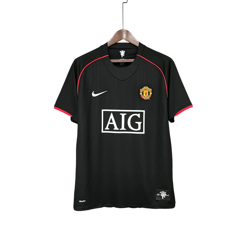 Camisa Retrô Manchester United III Third Nike 2007/08 Masculino Preta