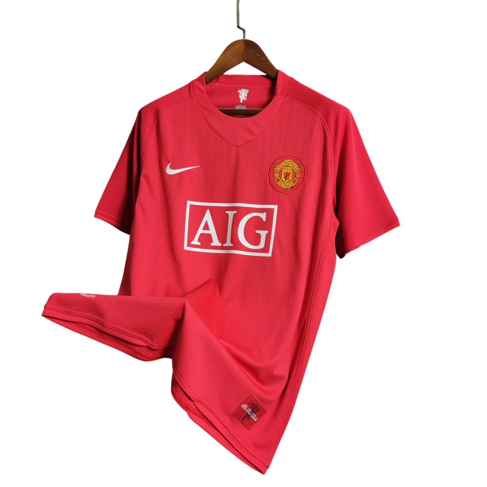 Camisa Retrô Manchester United I Home 2007/08 Masculino Vermelho