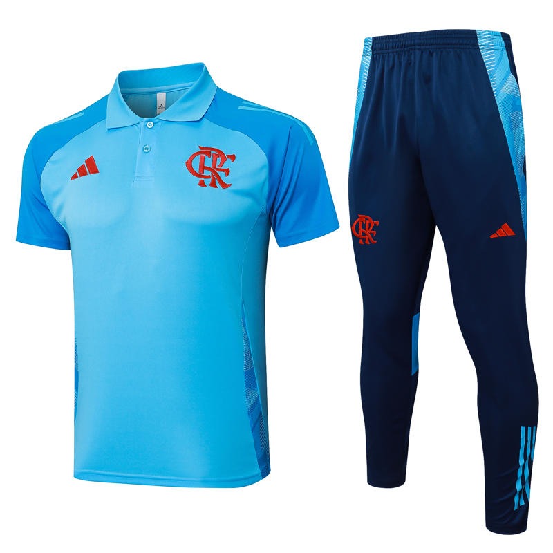 Conjunto Polo de Treino Flamengo 25/26 - Azul Claro