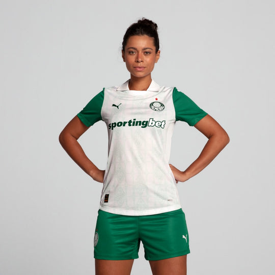 Camisa Feminina Palmeiras 25/26 Puma Away Torcedor - Branca