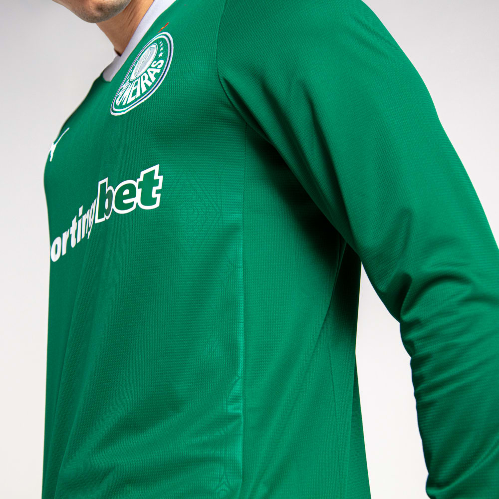 Camisa Palmeiras Manga Longa 25/26 Home Puma Torcedor - Verde