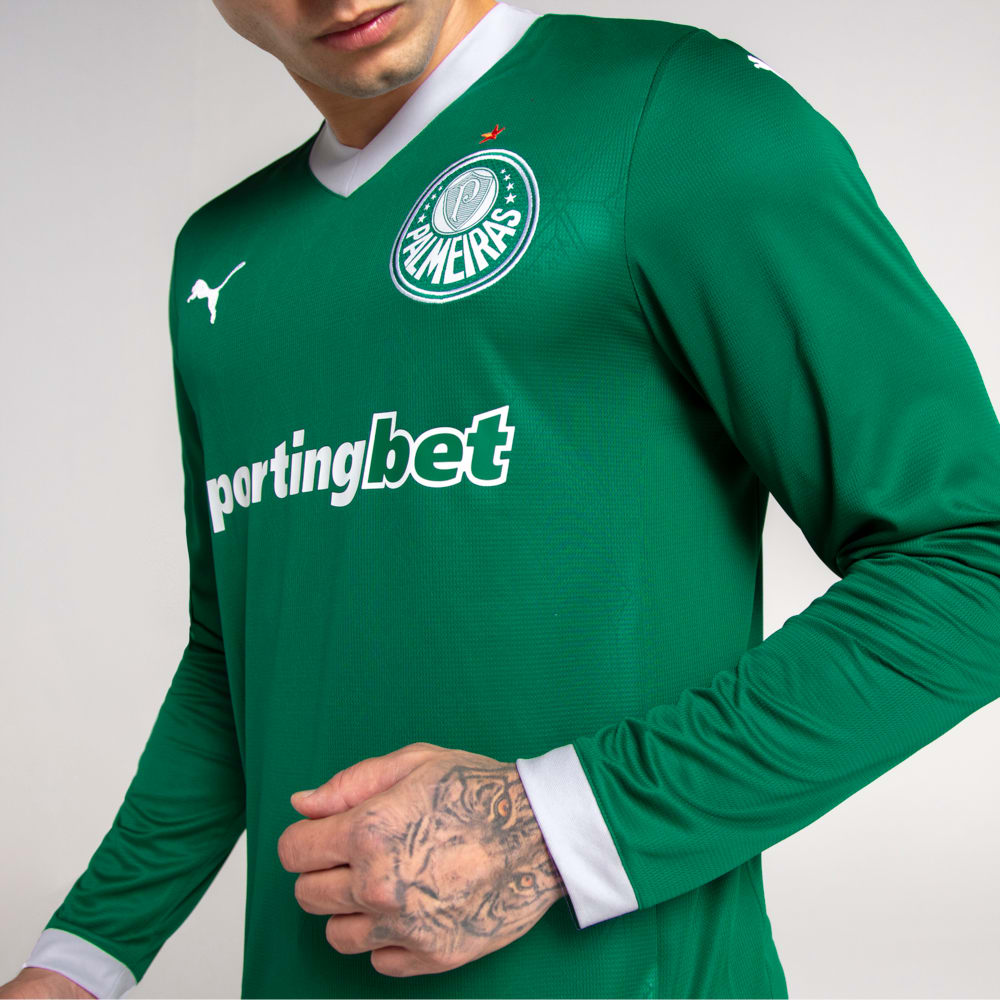 Camisa Palmeiras Manga Longa 25/26 Home Puma Torcedor - Verde
