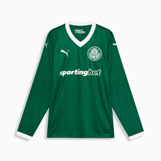 Camisa Palmeiras Manga Longa 25/26 Home Puma Torcedor - Verde
