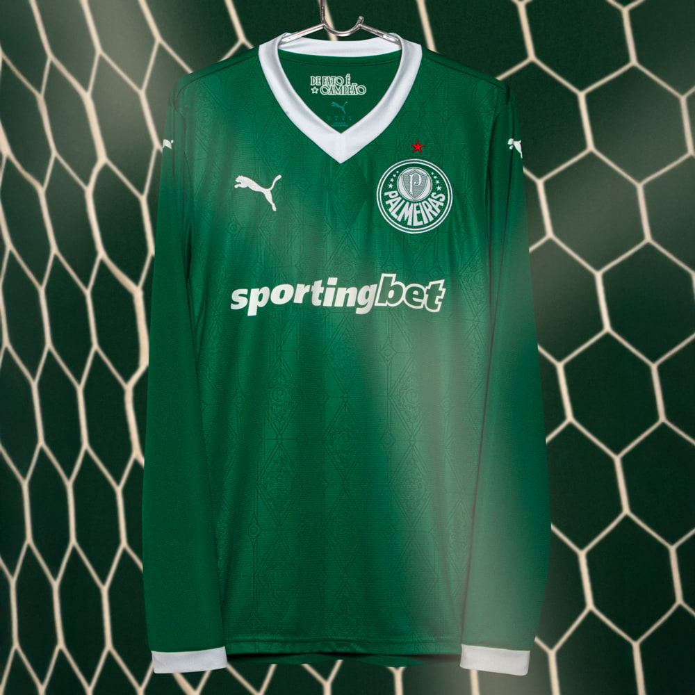 Camisa Palmeiras Manga Longa 25/26 Home Puma Torcedor - Verde
