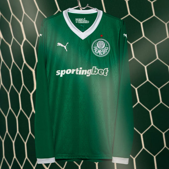 Camisa Palmeiras Manga Longa 25/26 Home Puma Torcedor - Verde