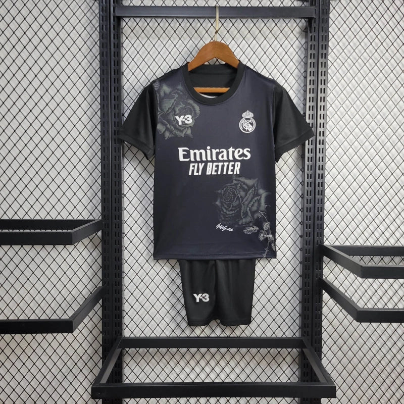 Conjunto Infantil Real Madrid Fourth Torcedor 24/25 - Preto