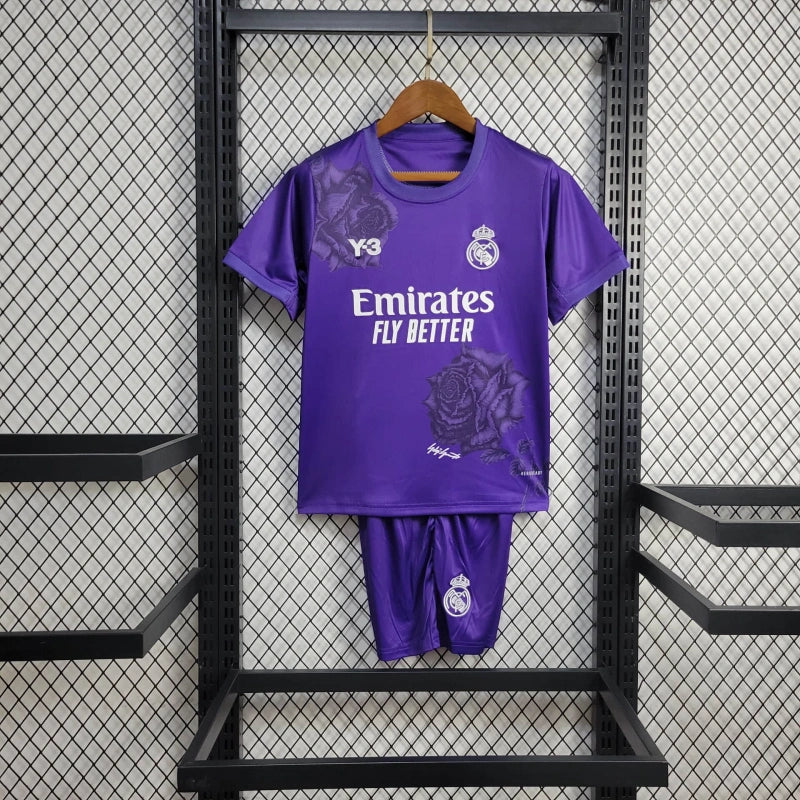 Conjunto Infantil Real Madrid Fourth Torcedor 24/25 - Roxo