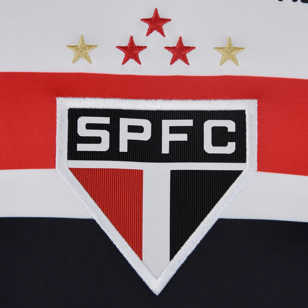 Camisa São Paulo Home Masculina 25/26 Torcedor New Balance Masculina - Branco e Vermelho