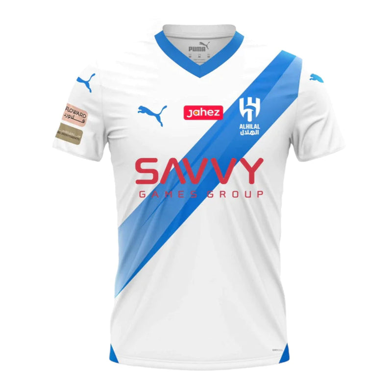 Camisa Al Hilal Away 2023/24 Torcedor - Branca e Azul