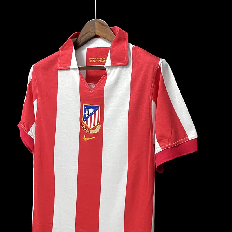 Camisa Atlético de Madrid Centenário 2003 Nike Retrô Masculina