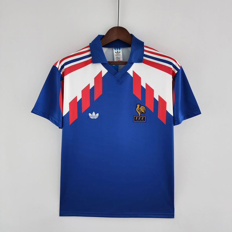 Camisa França Home (1) 1988 Adidas Retrô Masculina