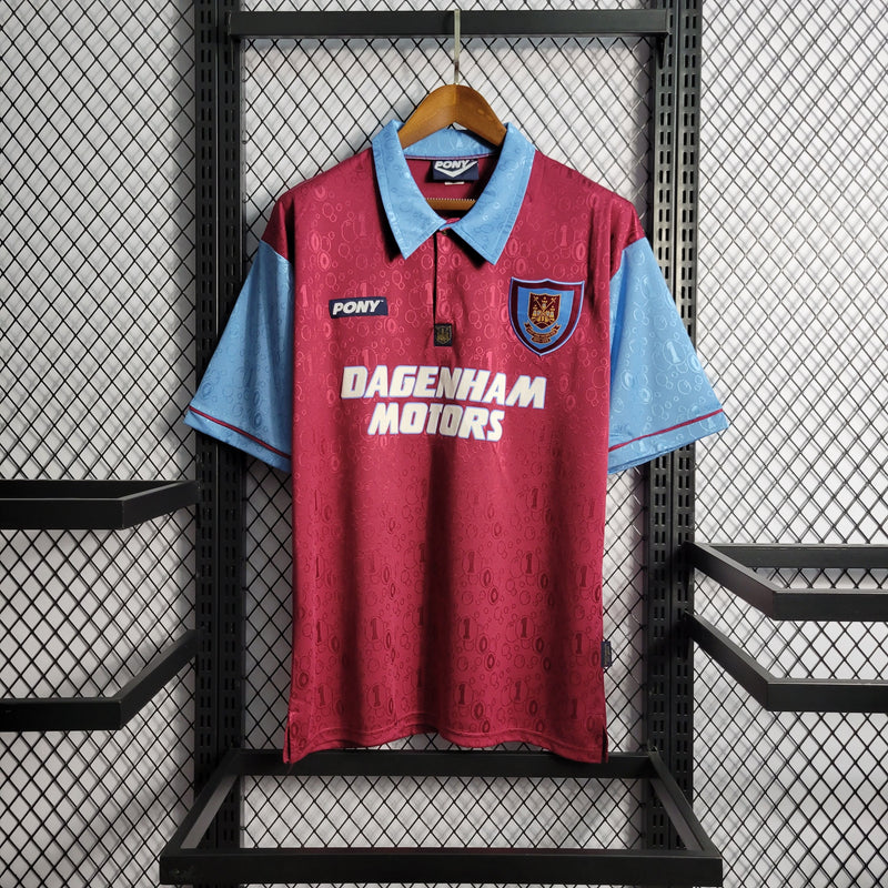 Camisa West Ham Home (1) 1995/97 Pony Retrô Masculina