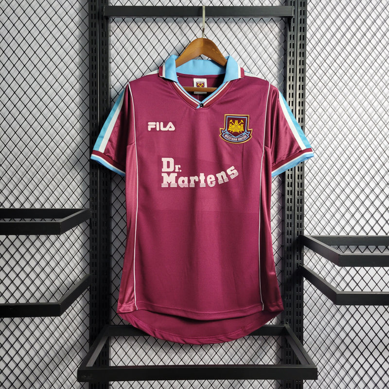 Camisa West Ham Home (1) 1999/01 Fila Retrô Masculina