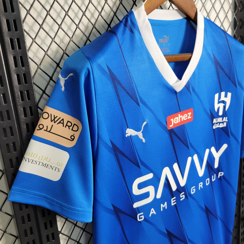 Camisa Al Hilal Home 2023/24 Torcedor - Azul e Branca