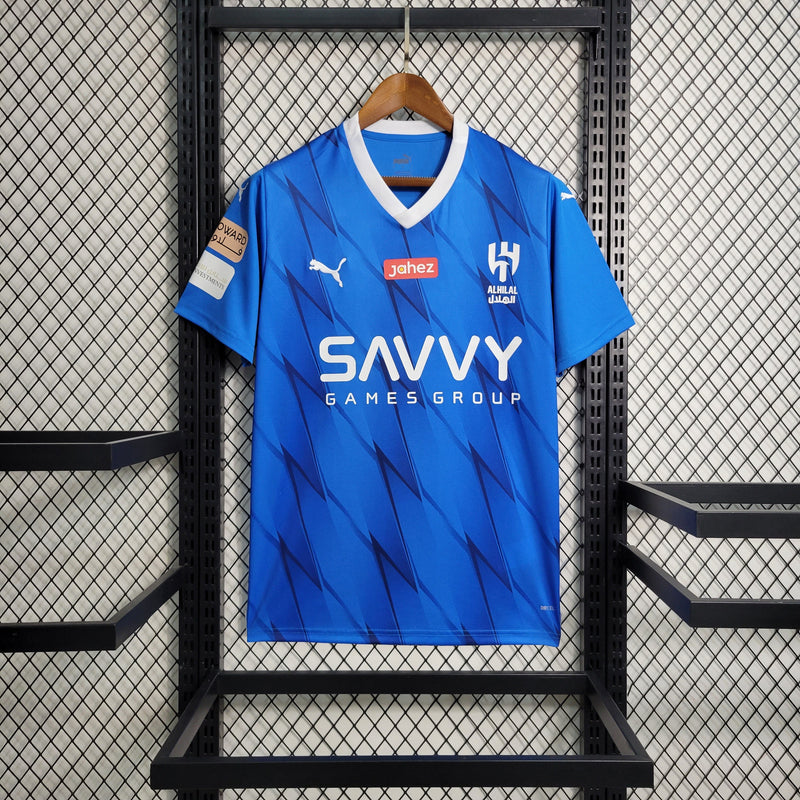 Camisa Al Hilal Home 2023/24 Torcedor - Azul e Branca