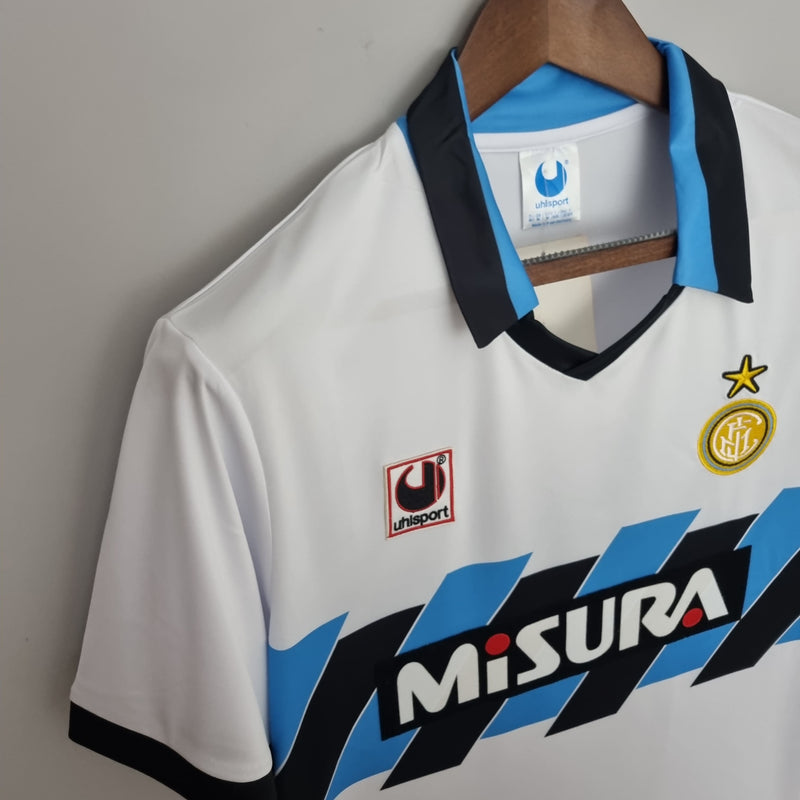 Camisa Inter de Milão Away (2) 1990/91 Uhisport Retrô Masculina